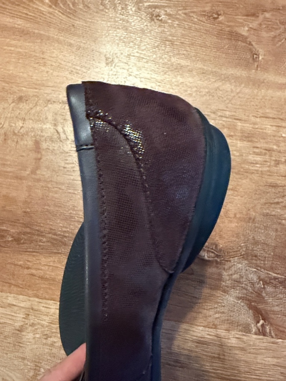 Clarks Women's Plum Suede Cushioned Flats - Picture 6 of 7